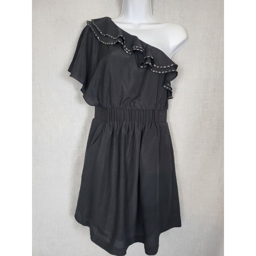 Sugar Lips Black One Cold Shoulder Dress NWT! Women's S Short Mini Party Sexy